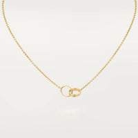 18K Gold Plated Screw Rings Necklace