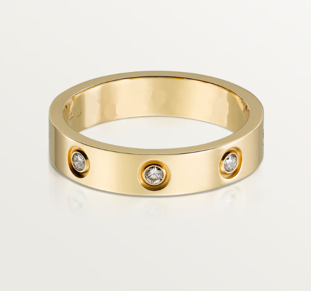 18K gold plated love ring